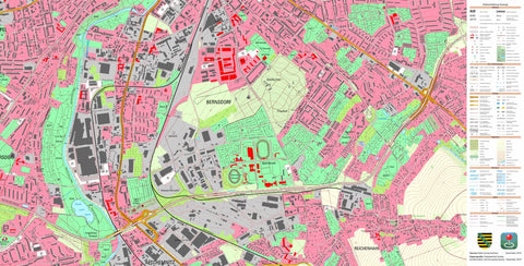Staatsbetrieb Geobasisinformation und Vermessung Sachsen Bernsdorf, Chemnitz, Stadt (1:10,000 scale) digital map
