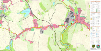 Staatsbetrieb Geobasisinformation und Vermessung Sachsen Berthelsdorf/Erzgeb., Weißenborn/Erzgeb. (1:10,000 scale) digital map