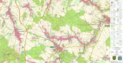 Staatsbetrieb Geobasisinformation und Vermessung Sachsen Berthelsdorf, Herrnhut, Stadt (1:25,000 scale) digital map