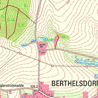 Staatsbetrieb Geobasisinformation und Vermessung Sachsen Berthelsdorf, Herrnhut, Stadt (1:25,000 scale) digital map