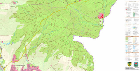 Staatsbetrieb Geobasisinformation und Vermessung Sachsen Berthelsdorf, Neustadt in Sachsen, Stadt (1:10,000 scale) digital map