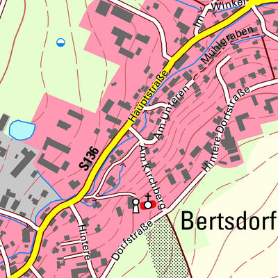 Staatsbetrieb Geobasisinformation und Vermessung Sachsen Bertsdorf, Bertsdorf-Hörnitz (1:10,000 scale) digital map