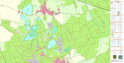 Staatsbetrieb Geobasisinformation und Vermessung Sachsen Biehain, Horka (1:10,000 scale) digital map