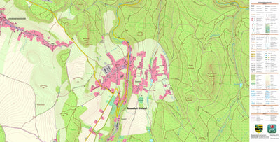 Staatsbetrieb Geobasisinformation und Vermessung Sachsen Bielatal, Rosenthal-Bielatal (1:10,000 scale) digital map