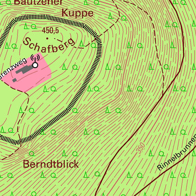 Staatsbetrieb Geobasisinformation und Vermessung Sachsen Bischdorf, Rosenbach (1:10,000 scale) digital map