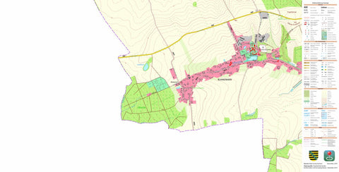 Staatsbetrieb Geobasisinformation und Vermessung Sachsen Blankenhain, Crimmitschau, Stadt (1:10,000 scale) digital map