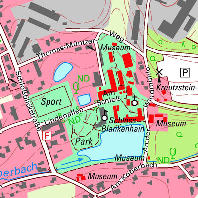 Staatsbetrieb Geobasisinformation und Vermessung Sachsen Blankenhain, Crimmitschau, Stadt (1:10,000 scale) digital map