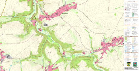 Staatsbetrieb Geobasisinformation und Vermessung Sachsen Blankenstein, Wilsdruff, Stadt (1:10,000 scale) digital map