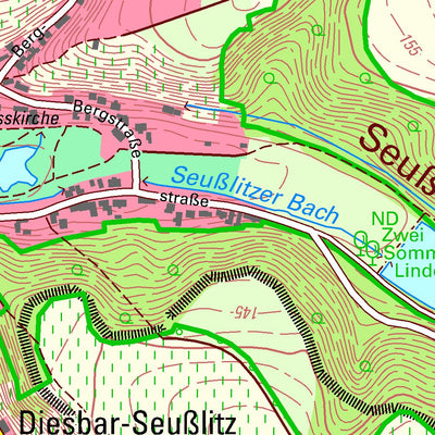 Staatsbetrieb Geobasisinformation und Vermessung Sachsen Blattersleben, Priestewitz (1:10,000 scale) digital map