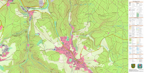 Staatsbetrieb Geobasisinformation und Vermessung Sachsen Blauenthal, Eibenstock, Stadt (1:10,000 scale) digital map