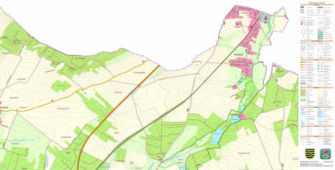 Staatsbetrieb Geobasisinformation und Vermessung Sachsen Blochwitz, Lampertswalde (1:10,000 scale) digital map