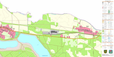 Staatsbetrieb Geobasisinformation und Vermessung Sachsen Bluno, Elsterheide (1:10,000 scale) digital map