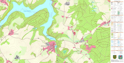 Staatsbetrieb Geobasisinformation und Vermessung Sachsen Bobenneukirchen, Bösenbrunn (1:10,000 scale) digital map