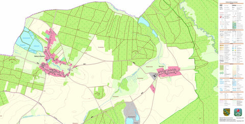 Staatsbetrieb Geobasisinformation und Vermessung Sachsen Böhla b. Ortrand, Schönfeld (1:10,000 scale) digital map