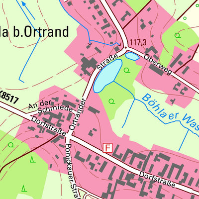 Staatsbetrieb Geobasisinformation und Vermessung Sachsen Böhla b. Ortrand, Schönfeld (1:10,000 scale) digital map
