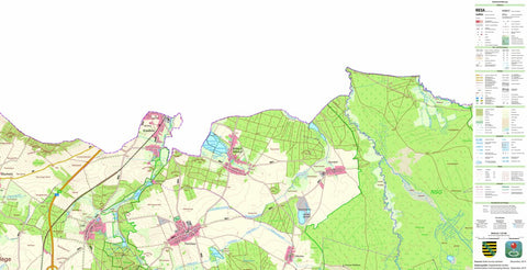 Staatsbetrieb Geobasisinformation und Vermessung Sachsen Böhla b. Ortrand, Schönfeld (1:25,000 scale) digital map