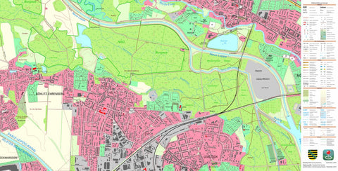 Staatsbetrieb Geobasisinformation und Vermessung Sachsen Böhlitz-Ehrenberg, Leipzig, Stadt (1:10,000 scale) digital map