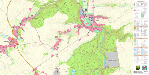 Staatsbetrieb Geobasisinformation und Vermessung Sachsen Böhrigen, Striegistal (1:10,000 scale) digital map