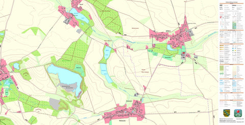 Staatsbetrieb Geobasisinformation und Vermessung Sachsen Börln, Dahlen, Stadt (1:10,000 scale) digital map