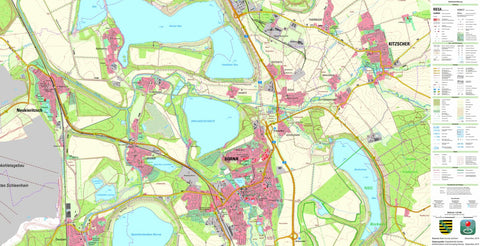 Staatsbetrieb Geobasisinformation und Vermessung Sachsen Borna, Borna, Stadt (1:25,000 scale) digital map