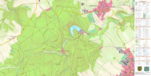 Staatsbetrieb Geobasisinformation und Vermessung Sachsen Börnichen/Erzgeb., Börnichen/Erzgeb. (1:10,000 scale) digital map