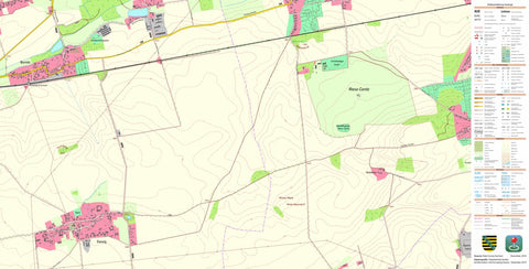 Staatsbetrieb Geobasisinformation und Vermessung Sachsen Bornitz, Liebschützberg (1:10,000 scale) digital map