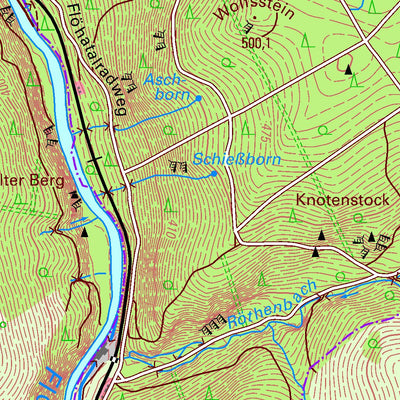 Staatsbetrieb Geobasisinformation und Vermessung Sachsen Borstendorf, Grünhainichen (1:25,000 scale) digital map