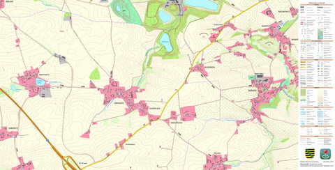 Staatsbetrieb Geobasisinformation und Vermessung Sachsen Börtewitz, Leisnig, Stadt (1:10,000 scale) digital map