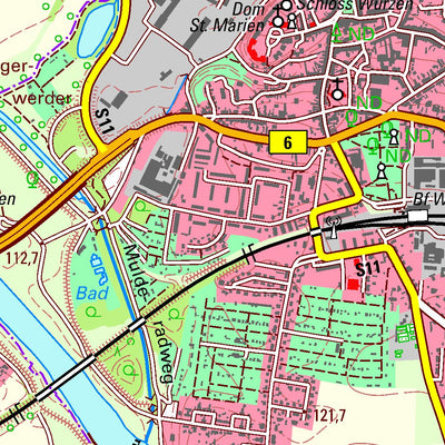Staatsbetrieb Geobasisinformation und Vermessung Sachsen Brandis, Brandis, Stadt (1:25,000 scale) digital map