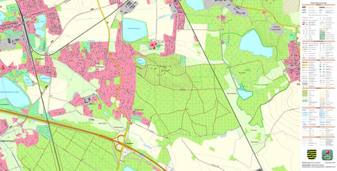 Staatsbetrieb Geobasisinformation und Vermessung Sachsen Brandis, Brandis, Stadt 2 (1:10,000 scale) digital map