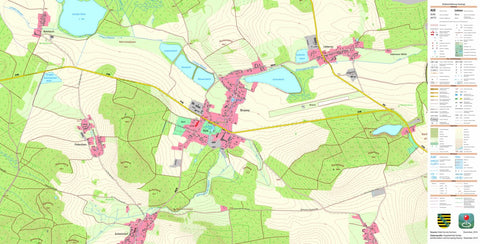 Staatsbetrieb Geobasisinformation und Vermessung Sachsen Brauna, Kamenz, Stadt (1:10,000 scale) digital map