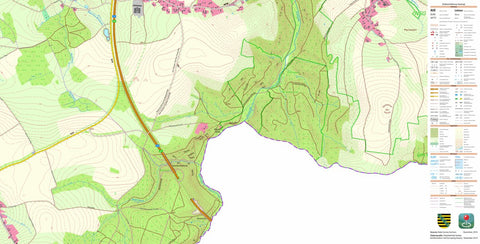 Staatsbetrieb Geobasisinformation und Vermessung Sachsen Breitenau, Bad Gottleuba-Berggießhübel, Stadt (1:10,000 scale) digital map