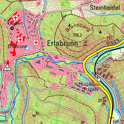 Staatsbetrieb Geobasisinformation und Vermessung Sachsen Breitenbrunn/Erzgeb., Breitenbrunn/Erzgeb. (1:25,000 scale) digital map