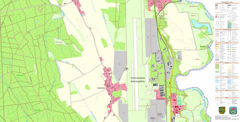 Staatsbetrieb Geobasisinformation und Vermessung Sachsen Bremenhain, Rothenburg/O.L., Stadt (1:10,000 scale) digital map