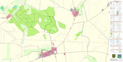 Staatsbetrieb Geobasisinformation und Vermessung Sachsen Brinnis, Schönwölkau (1:10,000 scale) digital map