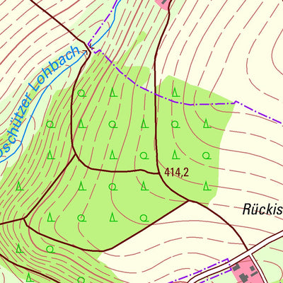 Staatsbetrieb Geobasisinformation und Vermessung Sachsen Brockau, Netzschkau, Stadt (1:10,000 scale) digital map