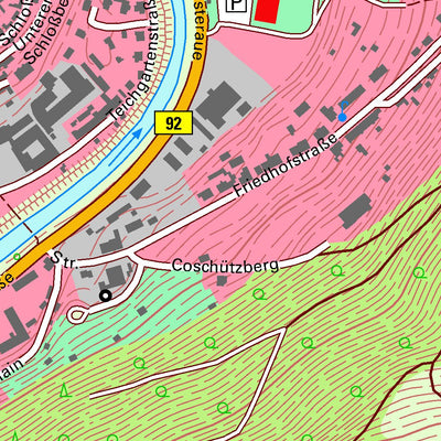 Staatsbetrieb Geobasisinformation und Vermessung Sachsen Brockau, Netzschkau, Stadt (1:10,000 scale) digital map