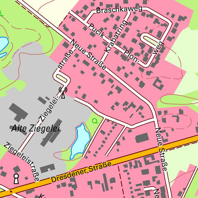 Staatsbetrieb Geobasisinformation und Vermessung Sachsen Bröthen/Michalken, Hoyerswerda, Stadt (1:10,000 scale) digital map