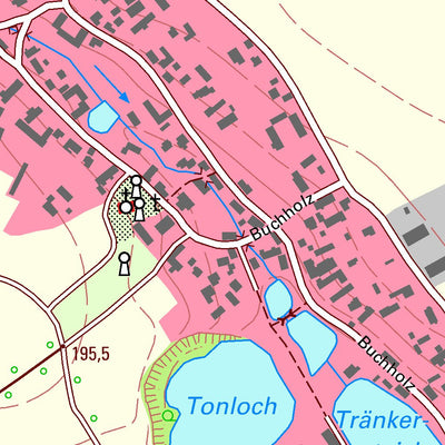 Staatsbetrieb Geobasisinformation und Vermessung Sachsen Buchholz, Vierkirchen (1:10,000 scale) digital map
