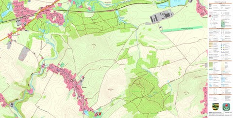 Staatsbetrieb Geobasisinformation und Vermessung Sachsen Bühlau, Großharthau (1:10,000 scale) digital map