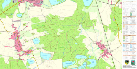 Staatsbetrieb Geobasisinformation und Vermessung Sachsen Bulleritz, Schwepnitz (1:10,000 scale) digital map