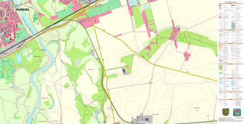 Staatsbetrieb Geobasisinformation und Vermessung Sachsen Bunitz, Doberschütz (1:10,000 scale) digital map
