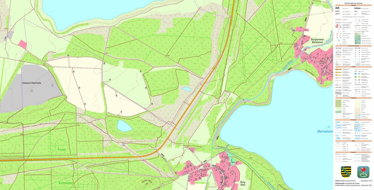 Burg, Spreetal (1:10,000 scale) Map by Staatsbetrieb ...