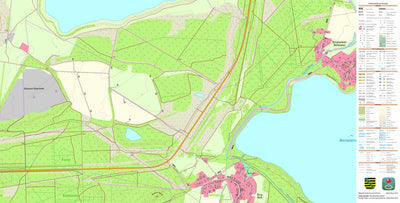 Staatsbetrieb Geobasisinformation und Vermessung Sachsen Burg, Spreetal (1:10,000 scale) digital map