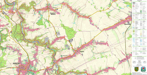 Staatsbetrieb Geobasisinformation und Vermessung Sachsen Burgstädt, Burgstädt, Stadt (1:25,000 scale) digital map