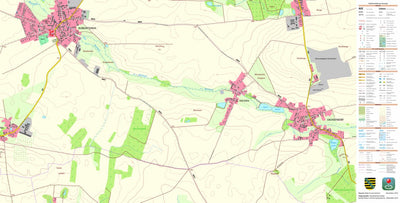 Staatsbetrieb Geobasisinformation und Vermessung Sachsen Burkartshain, Wurzen, Stadt (1:10,000 scale) digital map
