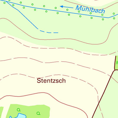 Staatsbetrieb Geobasisinformation und Vermessung Sachsen Burkartshain, Wurzen, Stadt (1:10,000 scale) digital map