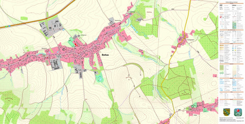 Staatsbetrieb Geobasisinformation und Vermessung Sachsen Burkau, Burkau (1:10,000 scale) digital map