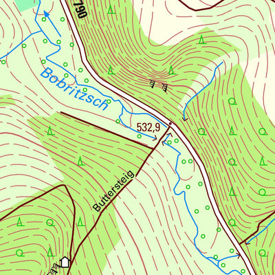 Staatsbetrieb Geobasisinformation und Vermessung Sachsen Burkersdorf, Frauenstein, Stadt (1:10,000 scale) digital map