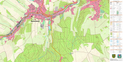 Staatsbetrieb Geobasisinformation und Vermessung Sachsen Burkhardtsdorf, Burkhardtsdorf (1:10,000 scale) digital map